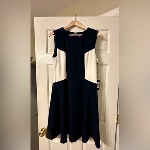 Tommy Hilfiger Sleeveless Dress Navy & White